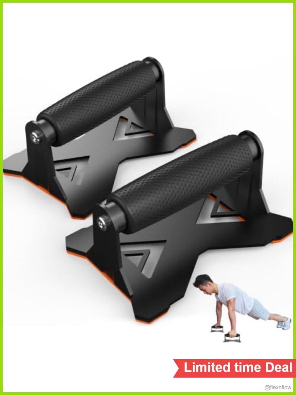 Heavy Duty Steel Push Up Bars Non-Slip Base Home Gym Fitness